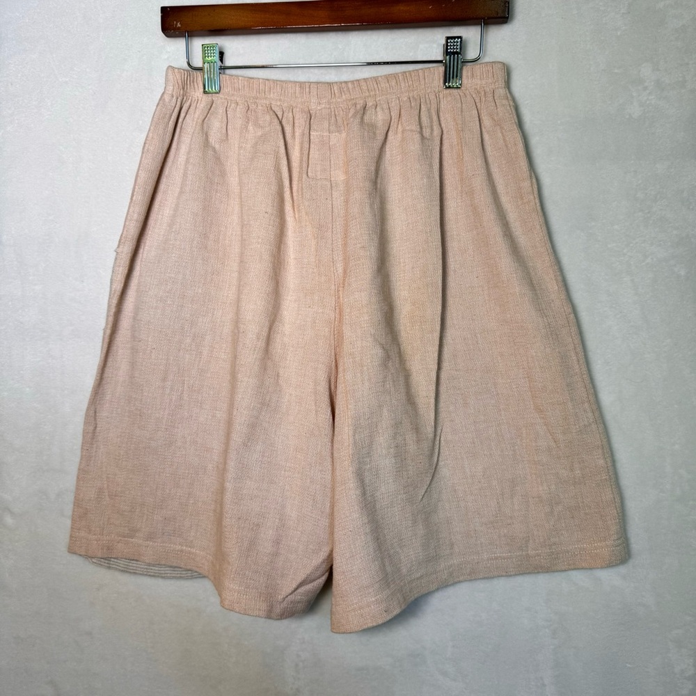 Nooshin Color Block Elastic Waist Linen Blend Sho… - image 7